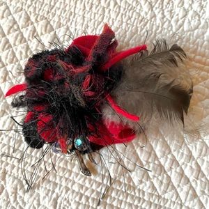 Feather & Bauble Christmas Brooch